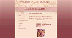 Desktop Screenshot of peninsulaprenatalmassage.com
