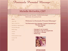 Tablet Screenshot of peninsulaprenatalmassage.com